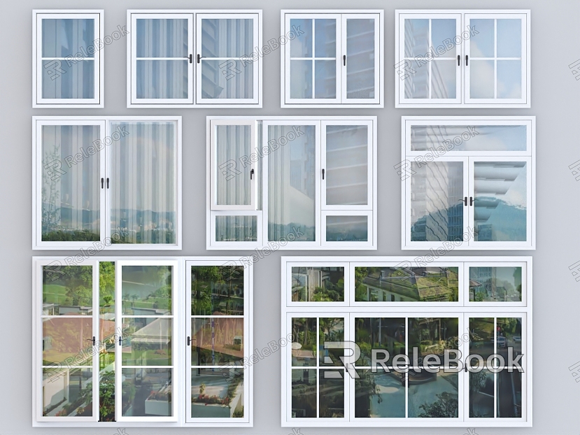 window glass window casement window sliding window aluminum alloy window broken bridge aluminum window bay window glass door floor-to-ceiling window model