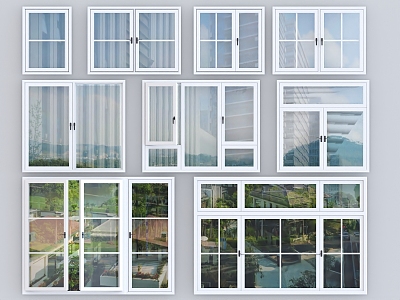 window glass window casement window sliding window aluminum alloy window broken bridge aluminum window bay window glass door floor-to-ceiling window model