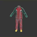 Red Jacket Blue Jeans And Red Sneakers Casual Everyday Wear