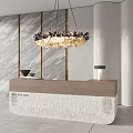 Modern Reception Desk Front Desk 3d model