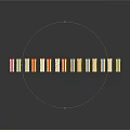 Colorful Dominoes Arranged In A Row With Various Colors And Reflective Effect For Daily Use