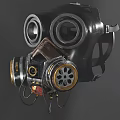 Gas Mask Gas Mask Biochemical Head-Mounted Laboratory Gas Protective Cover 3d model