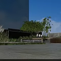 Garden Decorative Pond With Small Waterfall Stone Steps And Surrounding Green Plants