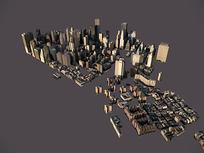 Modern Urban Building Complex With High Rise Structures And Diverse Architectural Designs 3d model