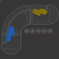 Modern Curved Sectional Sofa with Decorative Pillows and Multiple Color Options