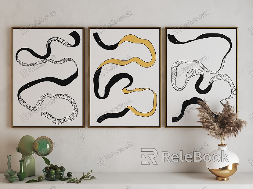 Modern abstract painting art hanging painting model