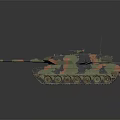 Modern Military Tank With Camouflage Paint And Armored Exterior Design