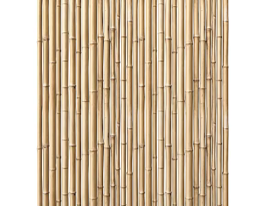 Natural Bamboo Partition With Slatted Design For Home Interior Decoration 3d model