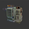 Two Retro Computer Terminals With Metal Casings And Display Screens