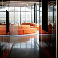 INDUSTRIAL LOFT RECEPTION AREA COLOR RECEPTION AREA 3d model