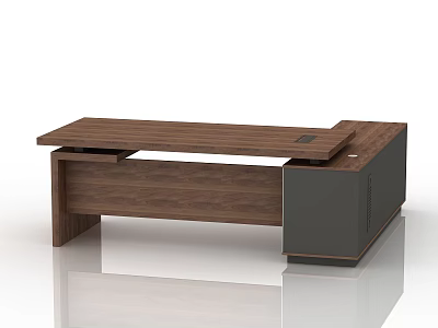 Modern Public Office Space With Wooden Desk And Storage Cabinet Design 3d model