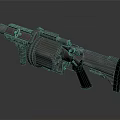 Modern Tactical Rocket Launcher Weapon With Detailed Metallic Structure Grip Barrel And Sight