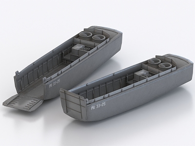 Higgins Landing Craft Landing Ship Landing Ship 3d model