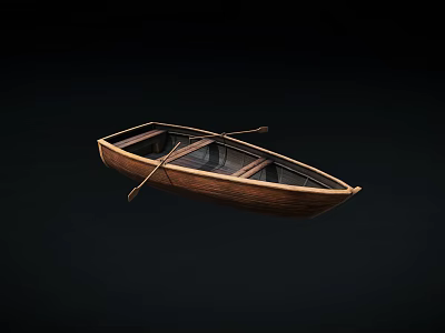 Old wooden boat. 3d model Old wooden boat. 3d model