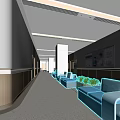 Hospital Clinic Waiting Area Interior With Seating Decor And Greenery