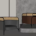 Modern Single Sofa Rattan Single Sofa 3d model