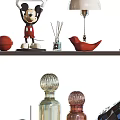 Stylish Decorative Ornament Set With Vases Books Sculptures And Plants For Shelf