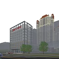 Aerial Planning of High Rise Residential Area With Surrounding Greenery and Roads