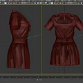 Sailor School Uniform With White Short Sleeve Top Navy Collar Red Bow And Pleated Skirt