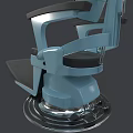 Medical Examination Chair With Turquoise And Black Headrest Adjustable Backrest Armrests Footrest And Ergonomic Design