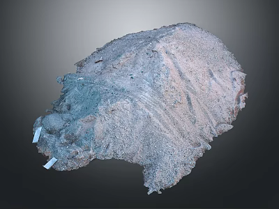 Gravel Sand Heap With White Tags Showing Rough Surface Texture Sample 3d model