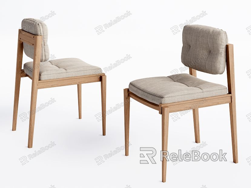 Nordic Dining Chair Dining Chair Solid Wood Single Chair model