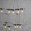 Industrial LOFT chandelier 3d model