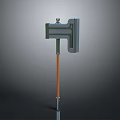 Sturdy Metal Component With Orange Rope And Mounting Bracket Structure