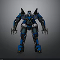Blue Mecha Robot With Sci Fi Armor And Mechanical Arms Design