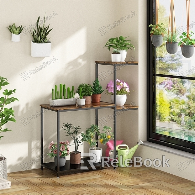 Flower Rack Storage Rack Potted Plant Balcony model