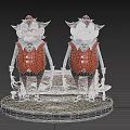 Horror Twins Characters Character Freaks Men Horror Game Material Chamber of Secrets Escape PBR Material Game Characters Game Characters Gnome Anime 3d model