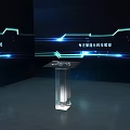 Interactive All-in-One Machine With Touch Screen Display Multiple Icons Metal Stand And Circular Control Button