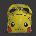 Yellow Pikachu Backpack With Cartoon Design Black Ears Red Cheeks And Pokémon Logo