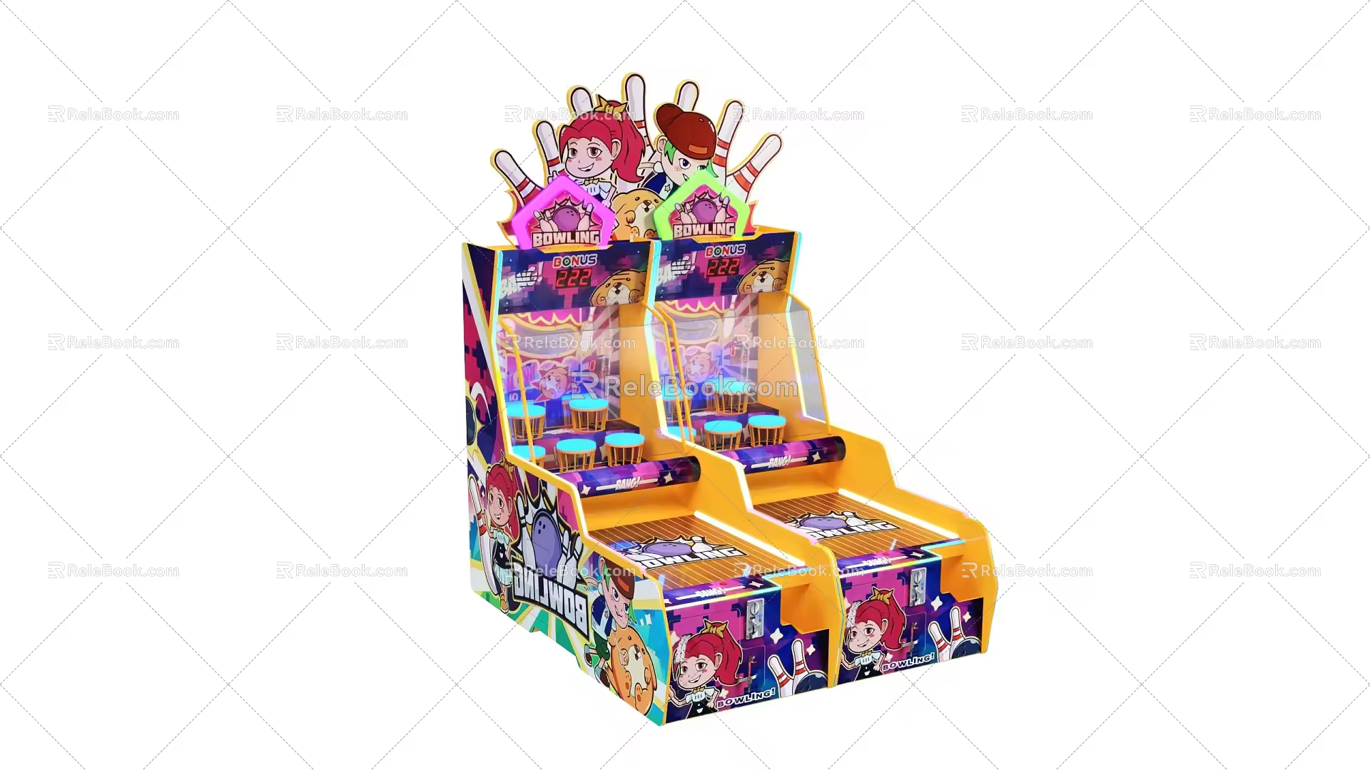 modern game bowling dunk 3d model