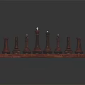 Modern Chess Wooden Chess 3d model