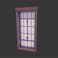 Home Interior Window Featuring Wooden Frame And Glass Pane Design Elements