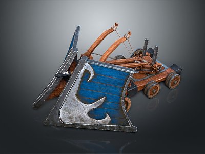 Ballista Ancient Chariot Catapult Siege 3d model