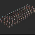 Group of Children Wearing Different Colorful Outfits Standing in Line Formation