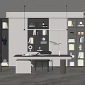 Modern Study Home Study 3d model