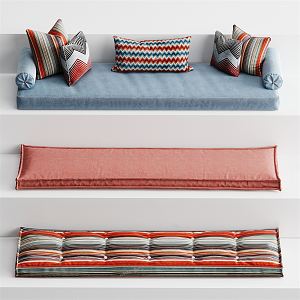 Modern sofa cushion sofa cushion pillow combination 3d model