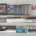 Upright And Horizontal Meat Display Freezers With Glass Doors For Retail Store