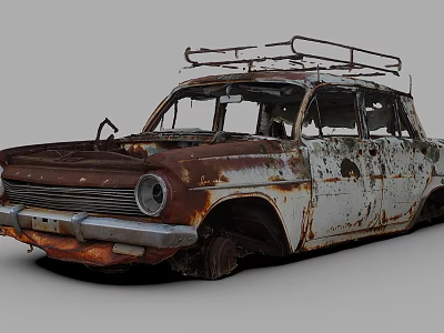 Industrial LOFT car abandoned car 3d model Industrial LOFT car abandoned car 3d model