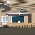Modern Kindergarten Multi-function Room 3d model