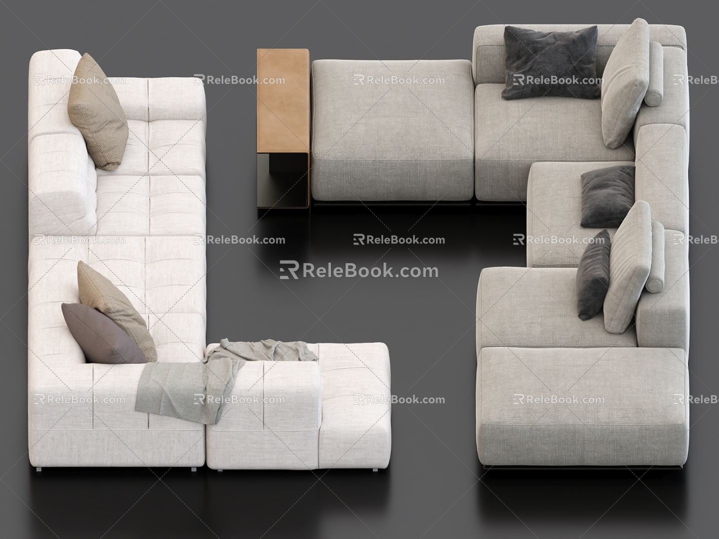 Multi-person sofa sofa combination corner sofa sofa 3d model