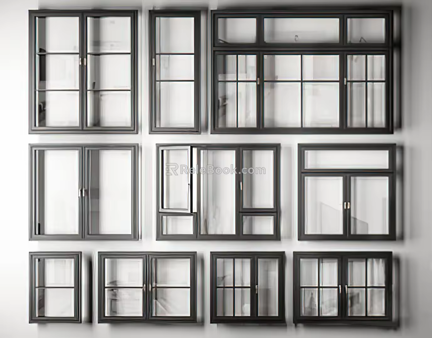 Modern casement window 3d model