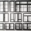 Modern casement window 3d model