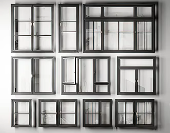 Modern casement window 3d model