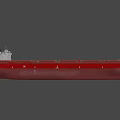 Two Large Red Container Ships With Stacked Containers On Deck 3d model