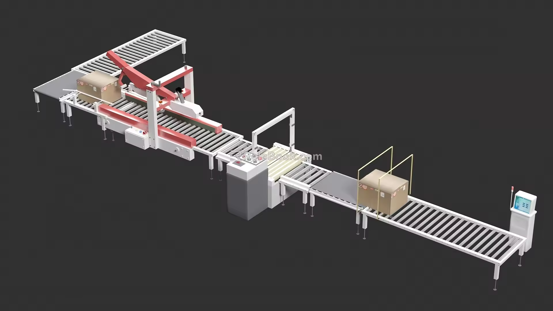 Production line 3d model