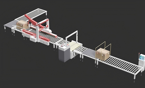 Production line 3d model